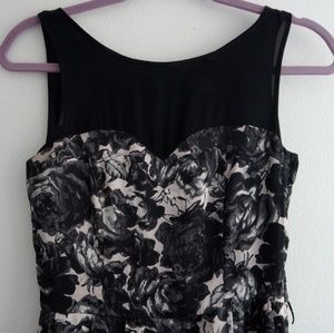 H&M Silk Heart Neckline Midi Dress